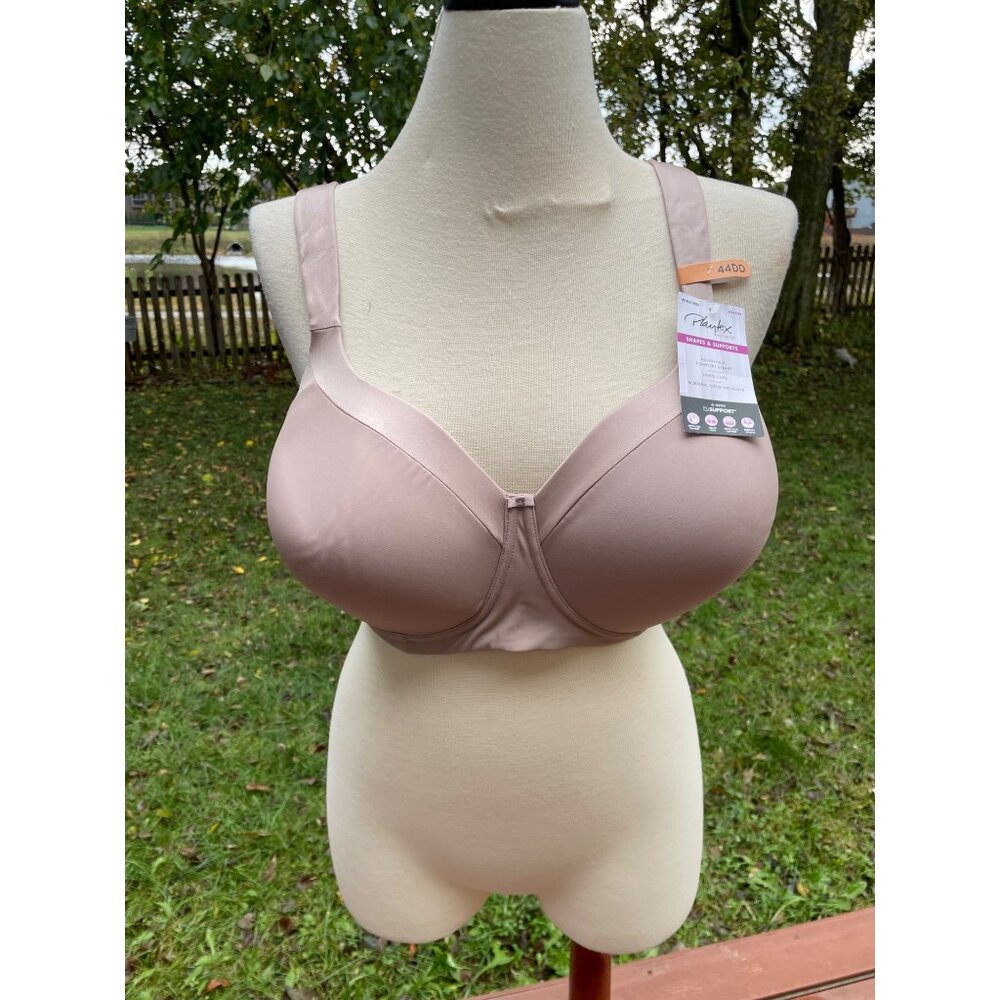 Playtex 44DD Shapewear Wire-Free Bra With Adjustable Comfort Straps & Lined Cups